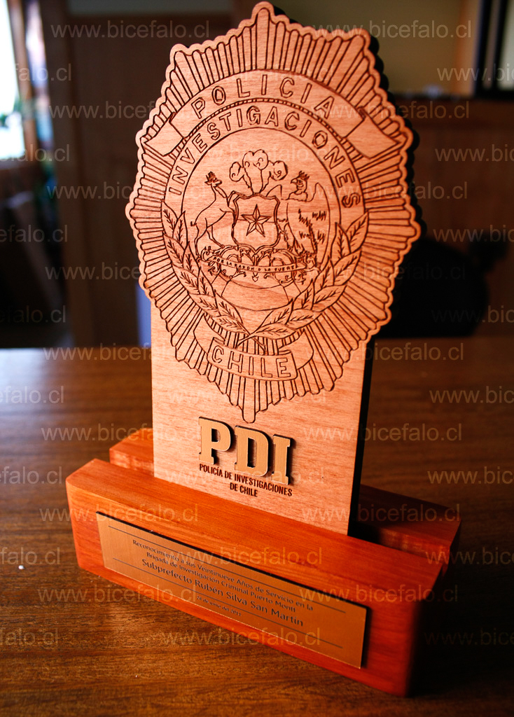trofeo madera pdi